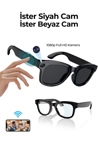 Pro Max Akıllı Gözlük Kameralı Yapay zeka,Müzik dinleme,telefon ile konuşma bluetooth