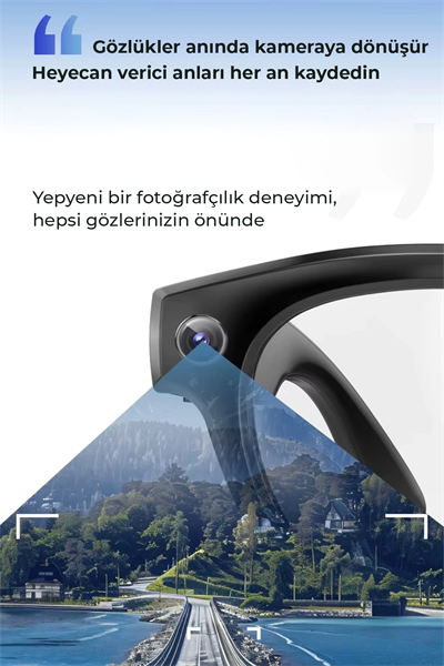 Pro Max Akıllı Gözlük Kameralı Yapay zeka,Müzik dinleme,telefon ile konuşma bluetooth