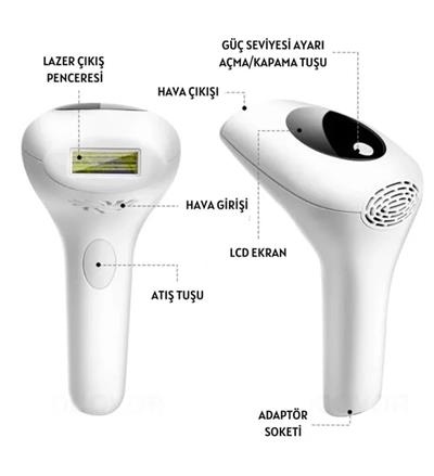 Profesyonel  Lazer Epilasyon Aleti 999.999 Atım Tüy Alma Cihazı Kadın Erkek lazer IPL Tüm Bölge (3936)