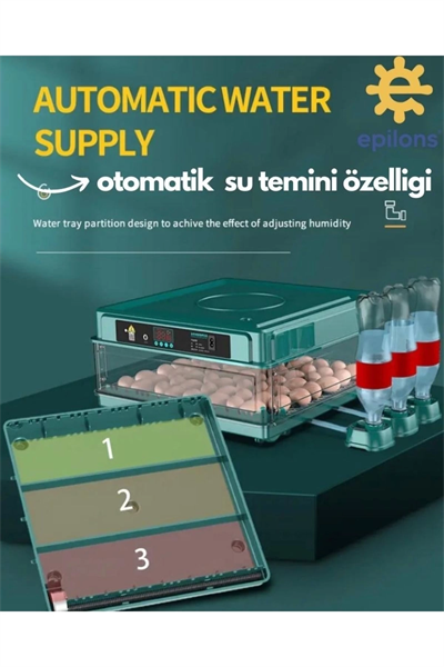 Profesyonel 130 Yumurtalık Tam Otomatik Kuluçka Makinesi Yedek Motorlu Tavuk Kaz Ördek Bıldırcın Güvercin Süs Kuşu İçin Tasarlanmış