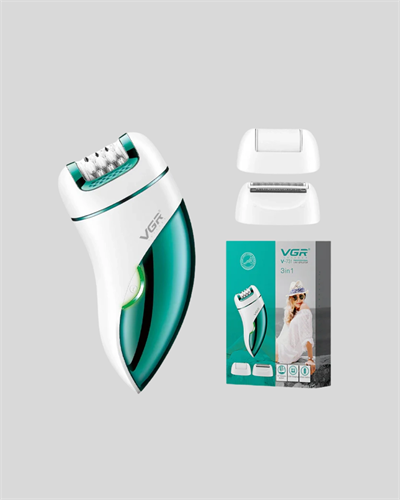 Profesyonel 3 in 1 Epilasyon Cihazı LED Aydınlatmalı Suya Dayanıklı Şarjlı VGR Epilatör