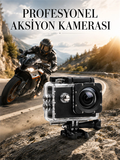 Profesyonel 4K Aksiyon Kamerası Geniş Açılı WiFi Destekli