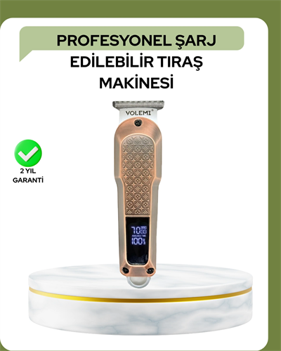 Profesyonel 7000RPM Saç Kesim Makinesi – Type-C Şarjlı, LCD Ekranlı, 4 Kademeli Ayar