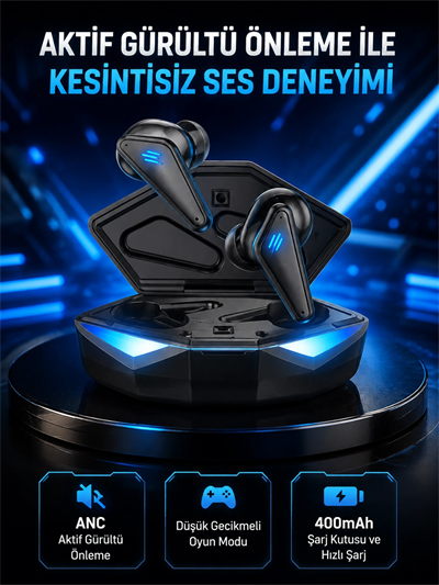 Profesyonel Bluetooth 5.0 Kulaklık – Dokunmatik Kontrol, 3D Surround Ses
