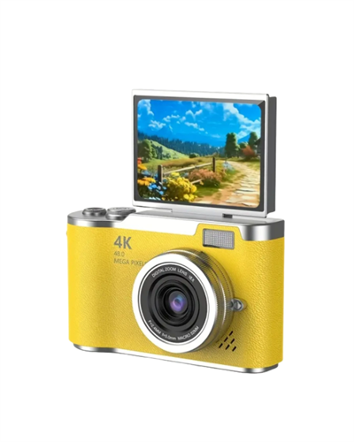 Profesyonel Çekim İçin 48 MP Dijital Kamera Flip Screen 18x Zoom Uzun Pil Ömrü