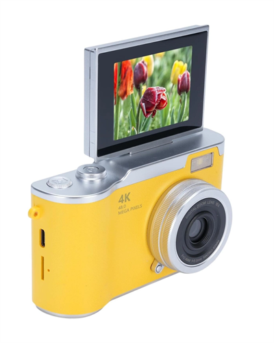 Profesyonel Çekim İçin 48 MP Dijital Kamera Flip Screen 18x Zoom Uzun Pil Ömrü