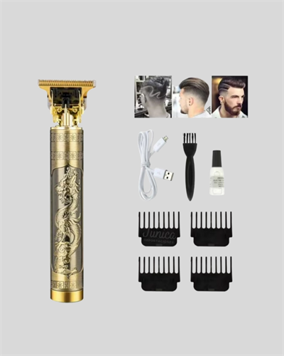 Profesyonel Çizik Tıraş Makinesi – T Çelik Bıçaklı, 120 Dakika Şarjlı Kullanım, 3 Başlıklı