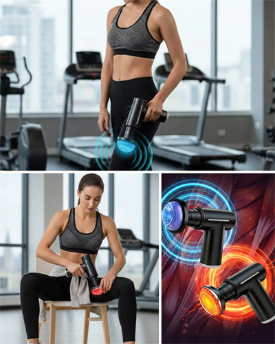 Profesyonel Derin Doku Masaj Aleti 6 Başlık 1800 mAh Batarya