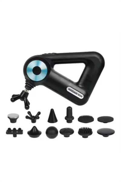 Profesyonel Derin Doku Masaj Tabancası - 12 Başlıklı Kas Gevşetici