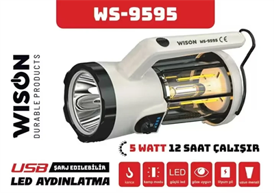 Profesyonel El Feneri & Kamp Lambası | 5w Bx40