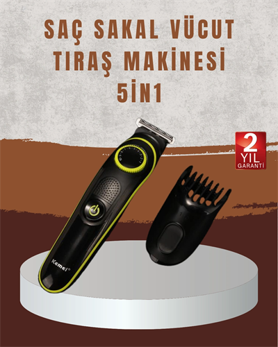 Profesyonel Erkek Saç Sakal Şekillendirme ve Vücut Bakım Seti Şarjlı Tıraş Makinesi