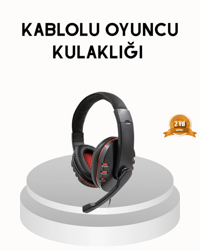 Profesyonel Gaming Kulaklık – Mikrofonlu, Yumuşak Pedli, Stereo Ses Kalitesi, Tere Dayanıklı