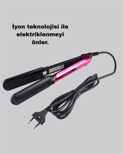 Profesyonel İyon Teknolojili Saç Düzleştirici – 220°C Hızlı Isınma ve LED Ekranlı Tasarım