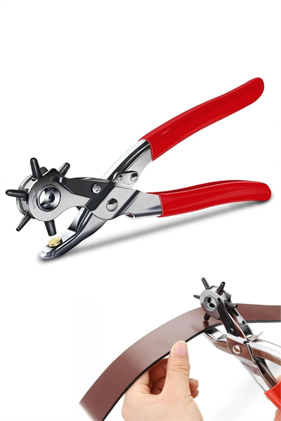 Profesyonel Kolay Kemer Deri Delik Açma Delme Aleti 6 Farklı Delik Açma Delici Pensesi Aparatı