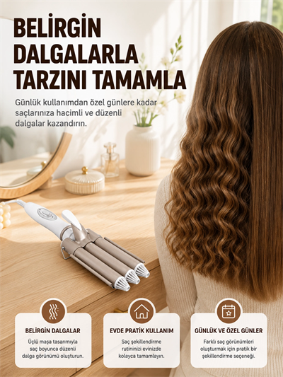 Profesyonel Kullanıma Uygun Bukle Maşası Yeni Nesil