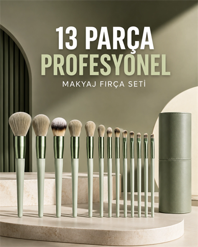 Profesyonel Makyaj Fırça Seti 13 Parça Yumuşak Kıllı Fırça Seti Far Fırçası