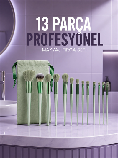 Profesyonel Makyaj Fırça Seti Yumuşak Kıllı Taşınabilir Çantalı