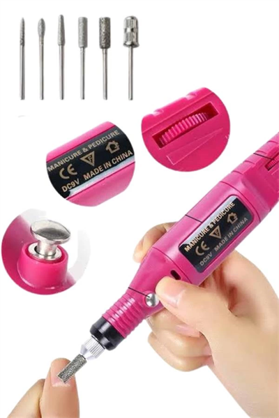 Profesyonel Manikür Pedikür Seti Törpü Makinesi Protez Tırnak Çıkarma