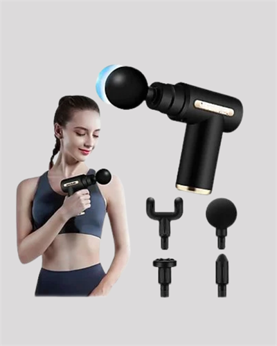 Profesyonel Masaj Tabancası 6 Kademeli Derin Kas Terapisi 4 Başlıklı Şarjlı Sessiz Motor