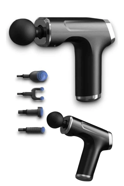 Profesyonel Masaj Tabancası Sporcu Masaj Aleti 4 Başlıklı Şarjlı Titreşimli