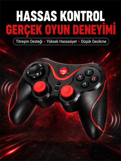Profesyonel Oyuncu Kablosuz Gamepad Çoklu Cihaz Desteği