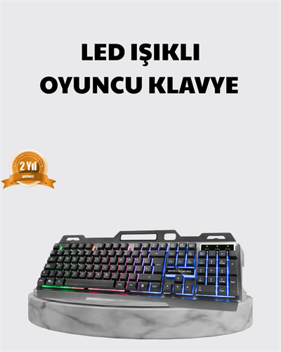 Profesyonel Oyuncu Klavye Mouse Seti – RGB Işıklı, Türkçe Q, DPI Ayarlı, Dayanıklı Gövde