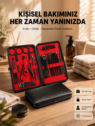 Profesyonel Paslanmaz Çelik Manikür & Pedikür Seti Yeni Nesil