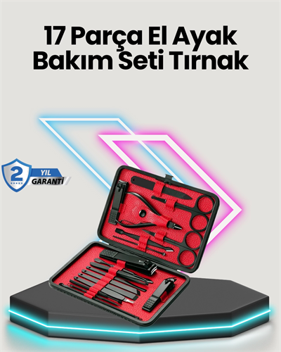 Profesyonel Paslanmaz Çelik Manikür & Pedikür Seti