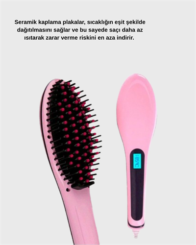 Profesyonel Saç Düzleştirici 5 Kademeli Isı Ayarlı Seramik Plakalı