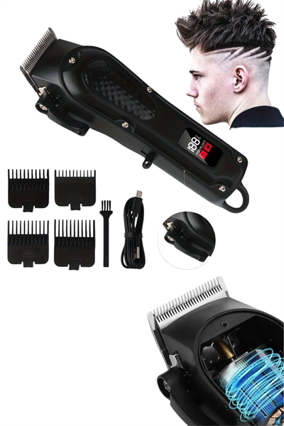 Profesyonel Saç Kesme Aleti Dijital Saç Sakal Tıraş Makinesi Uzun Ömürlü