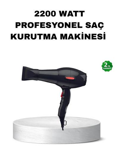 Profesyonel Saç Kurutma Makinesi – AC Motor, Soğuk Üfleme, 2 Hız Kademesi