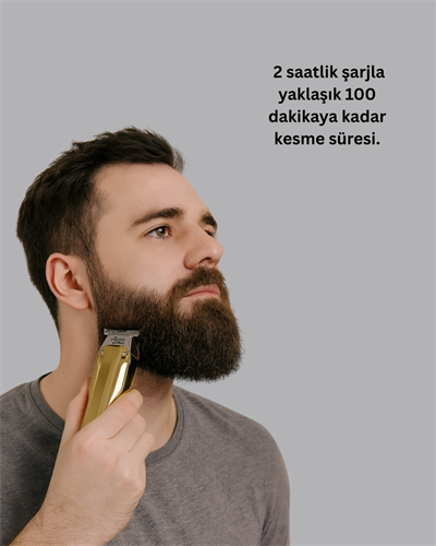 Profesyonel Saç ve Sakal Kesme Tıraş Makinesi USB Şarjlı Güçlü Motorlu