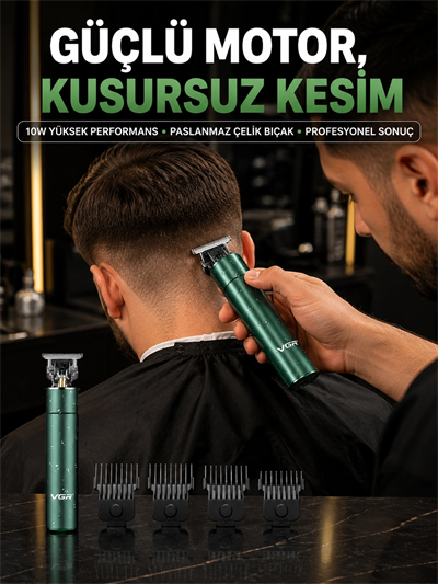 Profesyonel Salon Kalitesinde Saç ve Sakal Kesme Makinesi