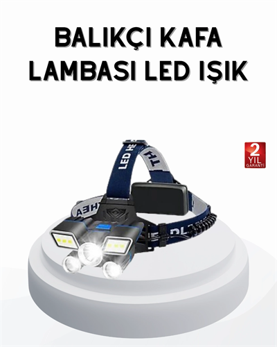 Profesyonel Şarjlı LED Far – IPX5 Suya Dayanıklı, 4 Işık Modu, Hareket Sensörlü