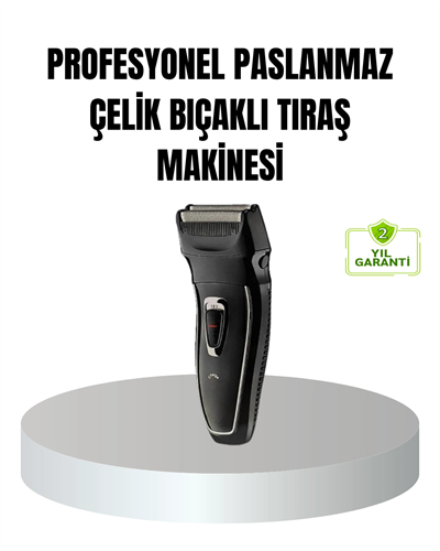 Profesyonel Şarjlı Saç ve Sakal Tıraş Makinesi – Çelik Bıçaklı, Ayarlanabilir Başlıklı, Kablosuz