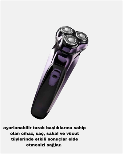 Profesyonel Şarjlı Tıraş Makinesi Ayarlanabilir Başlıklı Kablosuz