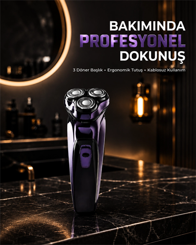 Profesyonel Şarjlı Tıraş Makinesi Ayarlanabilir Başlıklı Kablosuz