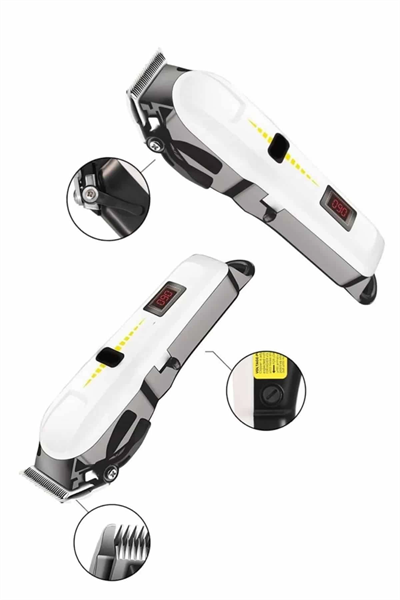 Profesyonel Şarjlı Tıraş Makinesi Turbo Kablosuz Saç Kesme Makinesi