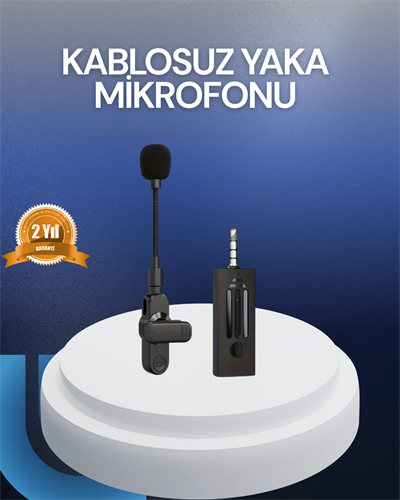 Profesyonel Ses Kayıt İçin Kablosuz Mini Yaka Mikrofonu