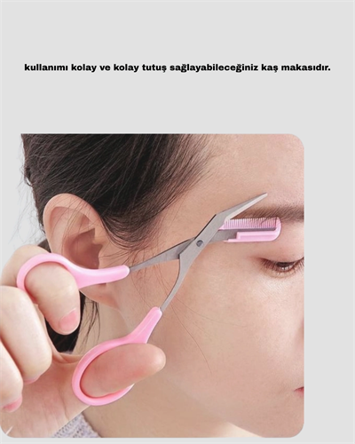 Profesyonel Taraklı Kaş Makası – Evde ve Salon Kullanımına Uygun