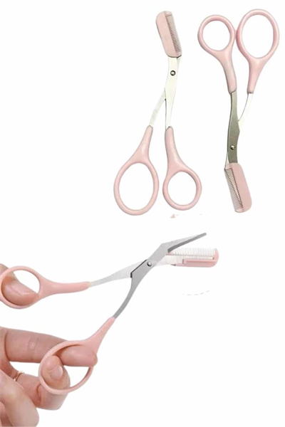 Profesyonel Taraklı Kaş Usturası ve Kaş Makası Bıyık Alma Kaş Usturası