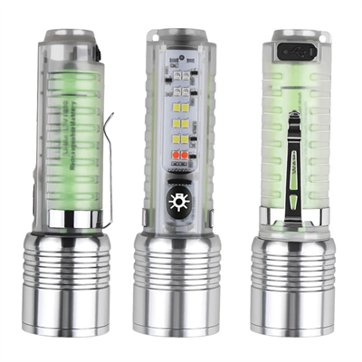 Profesyonel Tg Led Güçlü 8 Modlu Type-c 1000 Lümen Polis Çakarlı Şarjlı El Feneri