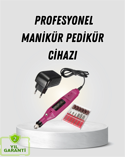 Profesyonel Tırnak Manikür Aleti – Şarjlı, Ayarlanabilir Hız, Düşük Titreşim ve Sessiz Motor Teknolojisi