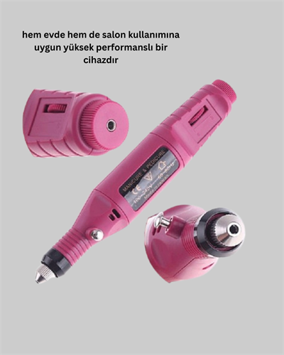 Profesyonel Tırnak Matkap Makinesi – USB Şarjlı, Ayarlanabilir Hız, Düşük Titreşimli ve Sessiz Çalışma