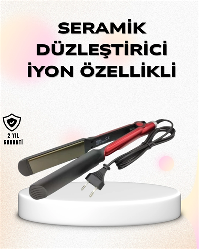 Profesyonel Titanyum Saç Düzleştirici – Ayarlanabilir Isı ve Hızlı Isınma Özellikli