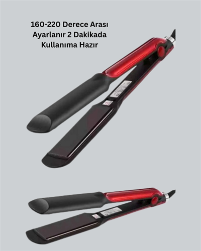 Profesyonel Titanyum Saç Düzleştirici – Ayarlanabilir Isı ve Hızlı Isınma Özellikli