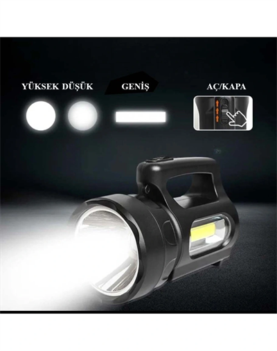 Profesyonel Ultra Güçlü Led El Feneri - Yüksek Performanslı 900 Lümen Aydınlatma