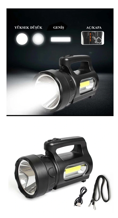 Profesyonel Ultra Güçlü Led El Feneri - Yüksek Performanslı 900 Lümen Aydınlatma