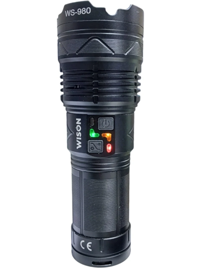 Profesyonel Zoomlu El Feneri | 60w – 7000 Lümen – 13.200 Mah – Type‑c – Metal Gövde Bx40