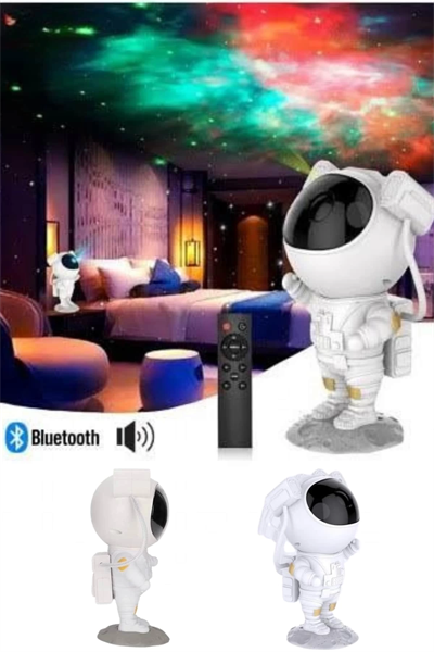 Projeksiyon Astronot Lamba Speaker Sevimli Astronot Bluetooth Hoparlör